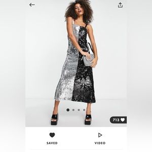 Brand new sequins tank dress